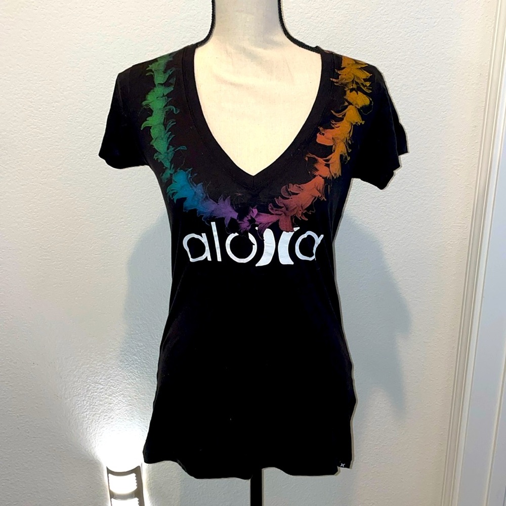 Cute Aloha Hurley v-neck tea